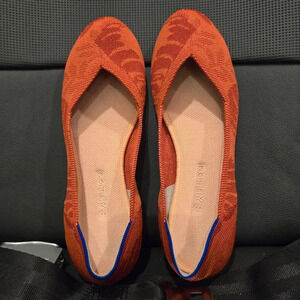 Rothy's round orange tropical clay floral  9